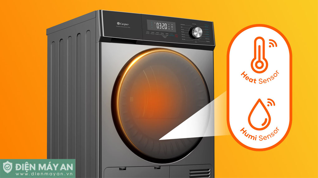 Máy sấy bơm nhiệt Casper 9 kg TD-P9HG1
